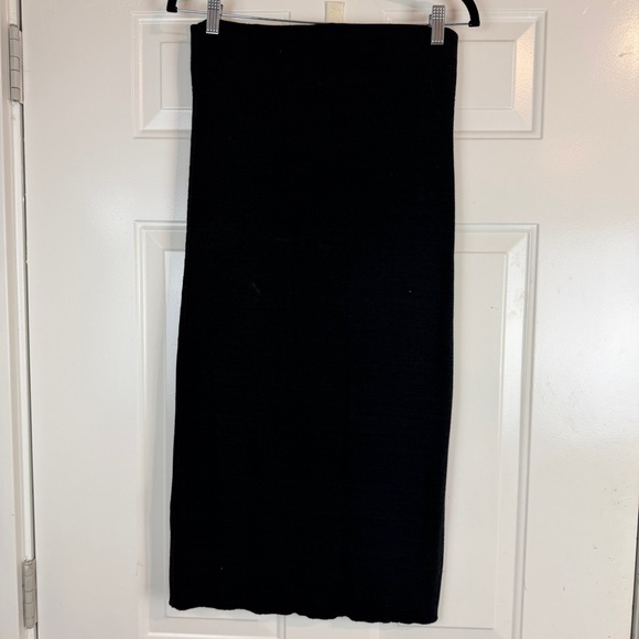 Free People Golden Hour Midi skirt black knit size Large - Picture 7 of 7